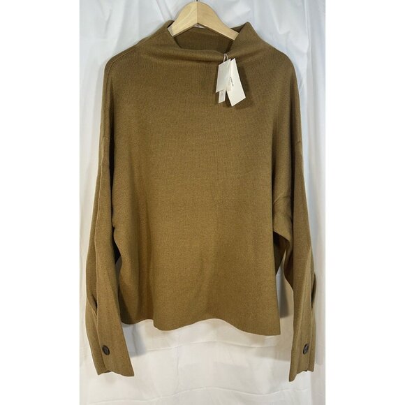 Vince Wool Cashmere Turtle / Mock Neck Sweater Brown / Tan Color XXXL NWT $395 - Picture 8 of 14